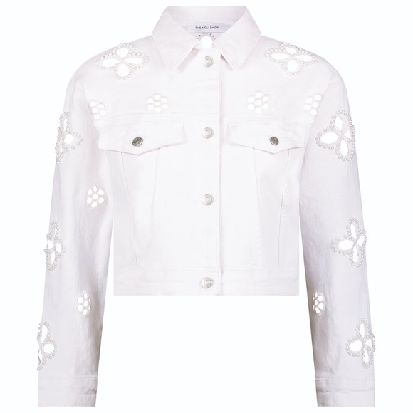 Noli KAIA PEARL JEAN JACKET - WHITE - Picture 2 of 12